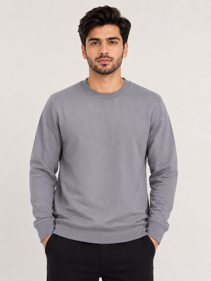Men's Soft Fleece Crewneck Sweatshirt - Everyday Pullover