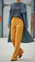 Tailored Trousers With Contrast Stitch